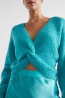 Seed Heritage Wool Blend Twist Knit in Blue XS
