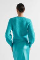 Seed Heritage Wool Blend Twist Knit in Blue XS