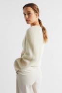 Seed Heritage Wool Blend Twist Knit in Cream Vanilla M