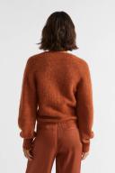 Seed Heritage Wool Blend Twist Knit in Orange Burnt Oran XXS