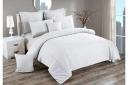 Seersucker King Size Doona/Duvet/Quilt Cover Set - White