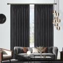 Selina Pinch Pleat Blockout Curtain Drapes Smoke W200cm D213cm