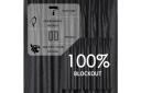 Selina Pinch Pleat Blockout Curtain Drapes Smoke W200cm D213cm