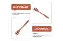 Set 2 Salad Stirrer Wooden Fork Portable Cooker Cooking Utensils