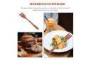 Set 2 Salad Stirrer Wooden Fork Portable Cooker Cooking Utensils