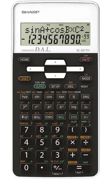 Sharp EL531TH Scientific Calculator White/Black