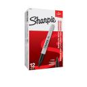 Sharpie Permanent Markers, Fine Point, Black 12-Count