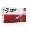 Sharpie Permanent Markers, Fine Point, Black 12-Count