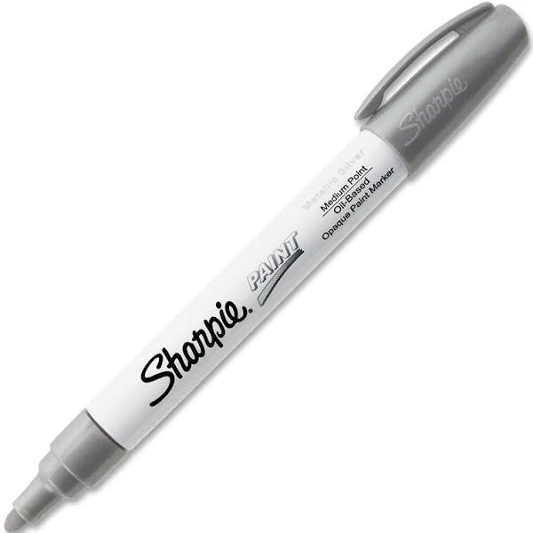 Sharpie Permanent Paint Marker, Medium Point, Silver