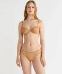 Sheer Marquisette Lace Lightly Lined Demi Bra Brown 16 C
