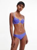 Sheer Marquisette Lightly Lined Demi Bra Blue 14 B