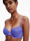 Sheer Marquisette Lightly Lined Demi Bra Blue 8 D