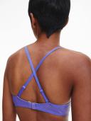 Sheer Marquisette Lightly Lined Demi Bra Blue 8 D