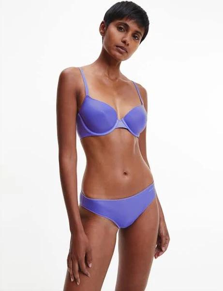 Sheer Marquisette Lightly Lined Demi Bra Blue 8 D
