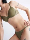 Sheer Marquisette Lightly Lined Demi Bra Multi 14 B