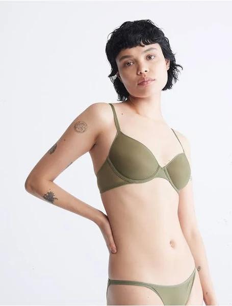 Sheer Marquisette Lightly Lined Demi Bra Multi 14 B