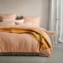 Sheridan Reilly Stripe Quilt Cover Set in Papaya Pink Single
