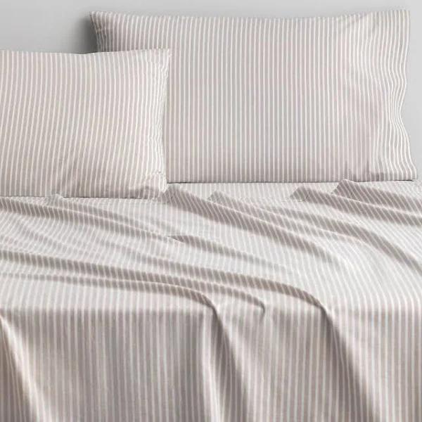 Sheridan Reilly Stripe Sheet Set in Dust Grey King Single Sheet Set
