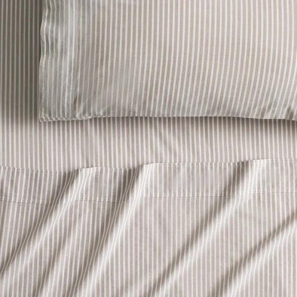 Sheridan Reilly Stripe Sheet Set in Dust Grey Single Sheet Set