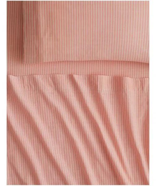 Sheridan Reilly Stripe Sheet Set in Papaya Pink Double