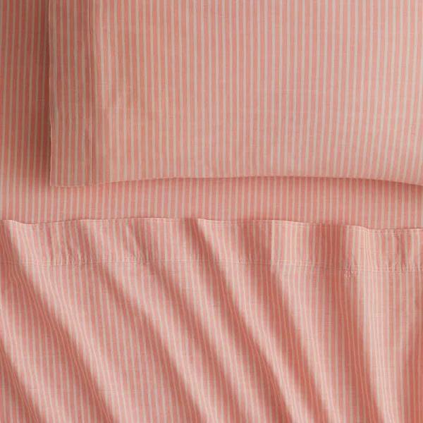 Sheridan Reilly Stripe Sheet Set in Papaya Pink KSB