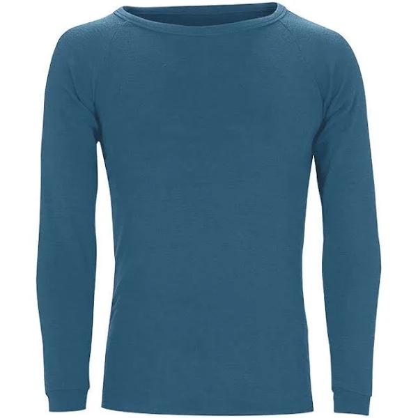 Sherpa Unisex Merino Wool Long Sleeve Thermal Top - Steel Blue - M