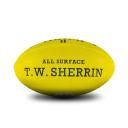 Sherrin AFL Match All Surface Football, Yellow, Size 3