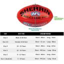 Sherrin AFL Replica Leather Training Football - Red