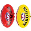 Sherrin AFL Replica Leather Training Football - Red