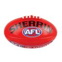 Sherrin AFL Replica Leather Training Football - Red