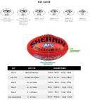 Sherrin AFL Replica Leather Training Football - Red