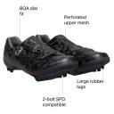 Shimano RX800 SPD Gravel Racing Shoes Silver Size 40