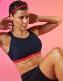 Shock Absorber Classic D+ Sports Bra - Navy/Red