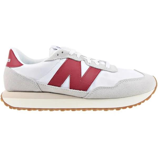 New Balance 237 Sneakers in White and Red