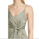 SHONA Joy Luxe Tie Front Cocktail Dress - Eucalyptus