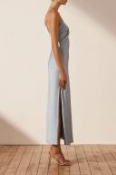 SHONA Joy Luxe Twist Front Sleeveless Midi Dress - Azure