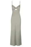 SHONA Joy Luxe Twist Front Sleeveless Midi Dress - Eucalyptus