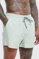 Short Length Plain Drawcord Detail Swim Shorts