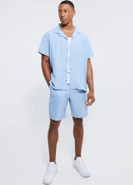 Short Sleeve Boxy Linen Shirt and Short
