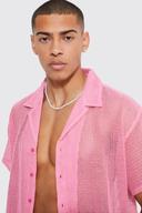 Short Sleeve Boxy Open Weave Shirt