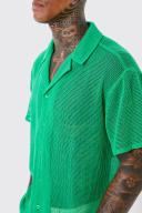 Short Sleeve Boxy Open Weave Shirt