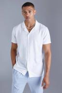 Short Sleeve Linen Revere Shirt