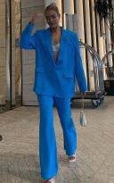 Showpo | Bonnie Tailored Wide Leg Pants in Blue - 10 (M)