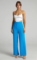 Showpo | Bonnie Tailored Wide Leg Pants in Blue - 10 (M)