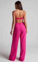 Showpo | Bonnie Tailored Wide Leg Pants in Pink