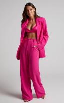 Showpo | Bonnie Tailored Wide Leg Pants in Pink
