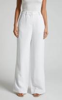 Showpo | Bonnie Tailored Wide Leg Pants in White - 14 (XL)