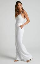 Showpo | Bonnie Tailored Wide Leg Pants in White - 14 (XL)