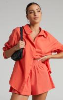 Showpo | Terah High Waisted Short in Oxy Fire Red - 8 (S) | European Summer Outfit