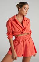Showpo | Terah High Waisted Short in Oxy Fire Red - 8 (S) | European Summer Outfit